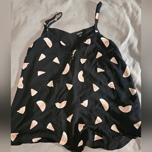 Black Blouse with Watermelon Print